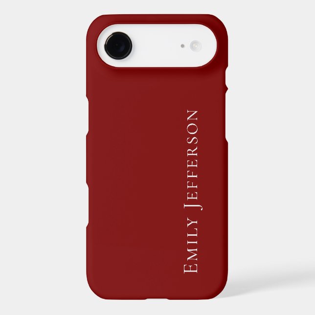 Deep Red Plain Elegant Professional Modern (Back)