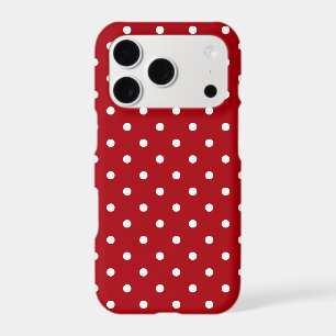 Deep Red Polka Dots Modern