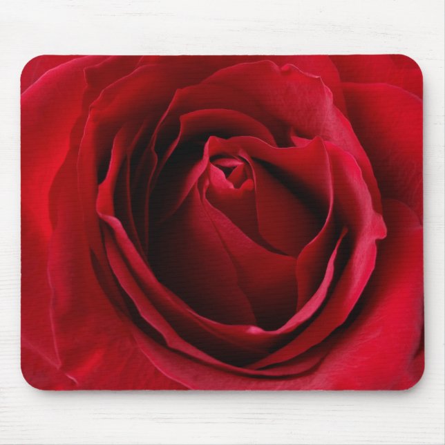 deep red rose mouse pad (Front)