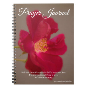 Deep Red Rose Prayer Journal