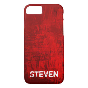 Deep Red Rustic Texture Abstract Background iPhone 8/7 Case