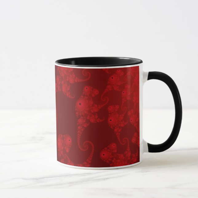 Deep Red Seahorse Herd Mug (Right)