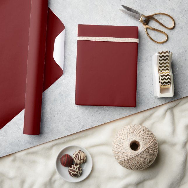 Deep Red Solid Colour Wrapping Paper (Crafts)
