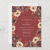 Deep Red Stately Autumnal Wedding