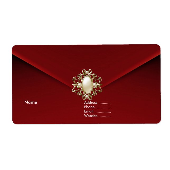 Deep Red Velvet Pearl Jewel (Front)