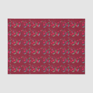 Deep Red Wassail Floral Tissue Paper