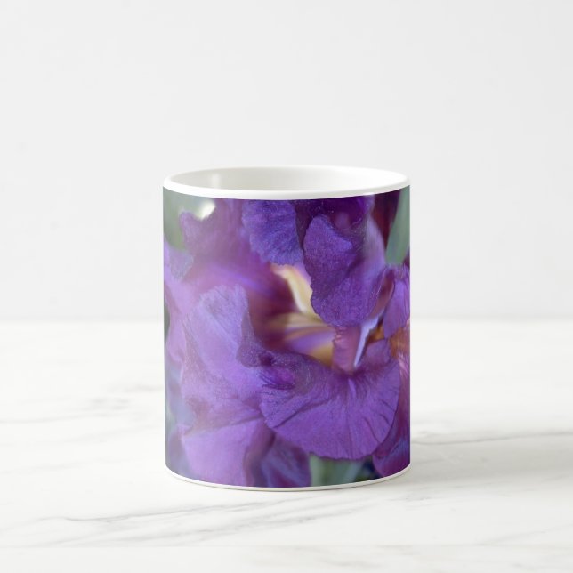 Deep Reddish-Purple Iris Closeup mug (Center)
