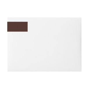 Deep Rich Brown colour background Customisable Wrap Around Label