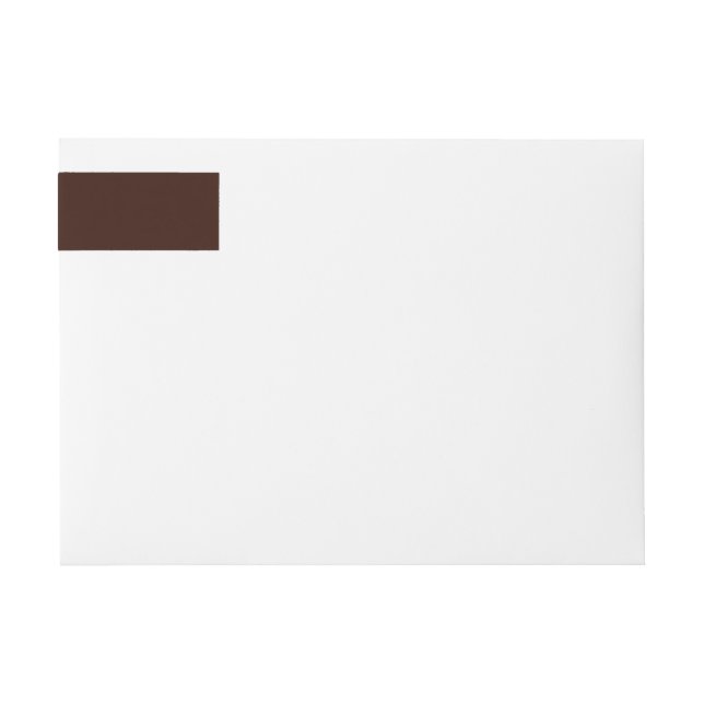 Deep Rich Brown colour background Customisable Wrap Around Label (Front)