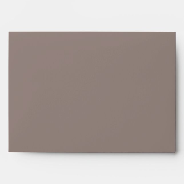 Deep Rich Brown colour decor Customisable Envelopes (Front)
