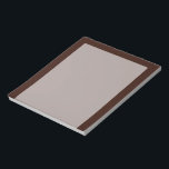 Deep Rich Brown Decor Customisable Notepad<br><div class="desc">This custom stylish product in a rich deep brown colour background for yourself or as a gift sure to make an impression in all occasions. Click on the "Customise it!" button to reveal tools to customise this product if you wish using a text editor and an image loader.
Introducing</div>