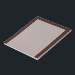 Deep Rich Brown Decor Customisable Notepad<br><div class="desc">This custom stylish product in a rich deep brown colour background for yourself or as a gift sure to make an impression in all occasions. Click on the "Customise it!" button to reveal tools to customise this product if you wish using a text editor and an image loader. 
 

Introducing</div>