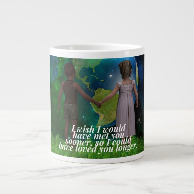 Deep Romantic Love Quote Large Coffee Mug (Front)