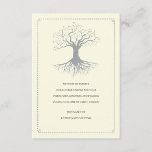 Deep Rooted Sympathy Acknowledgement Card