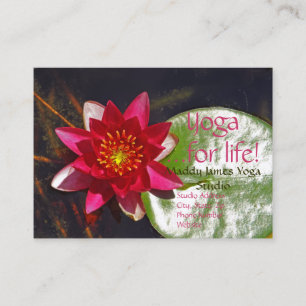 Deep Rose Coloured Lotus Blossom Customisable Business Card