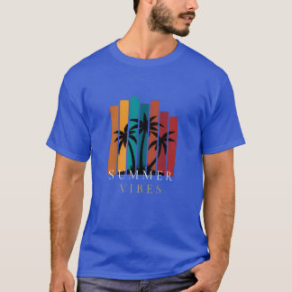 Deep Royal Full Sleeve T shirt with Summer Vibes D