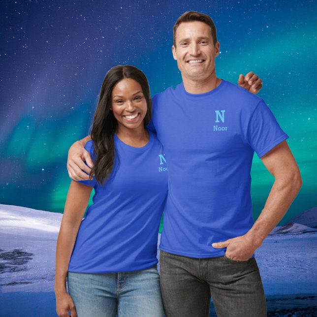 deep royal& sky  blue personalised T-Shirt (Creator Uploaded)