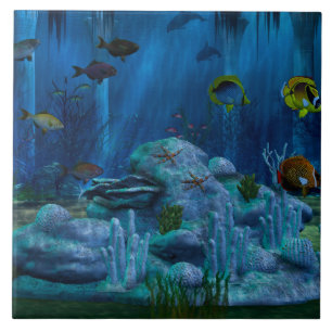 Deep Sea 3D Digital Aquarium Ceramic Tile