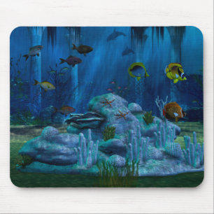 Deep Sea 3D Digital Aquarium Mouse Pad