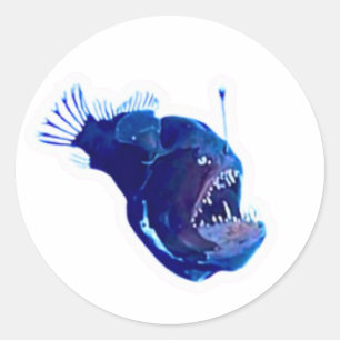 Deep Sea Anglerfish Sticker - Bioluminescent Preda