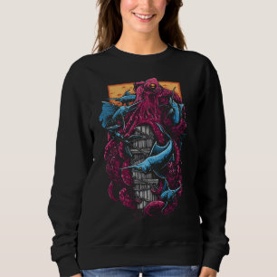Deep Sea Battle: The Crimson Kraken vs. Blue Marli Sweatshirt