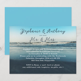 Deep Sea Blue Married Announcement Reception Party