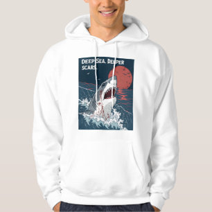 Deep Sea Deeper Scars Great White Shark Hoodie
