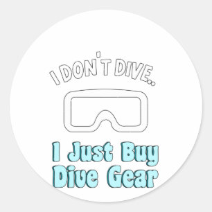 Deep Sea Diver Diving Diver Scuba Diving Classic Round Sticker