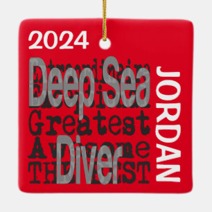 Deep Sea Diver Extraordinaire CUSTOM Ceramic Ornament
