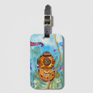 Deep Sea Diver Underwater Luggage Tag