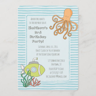 Deep Sea Diving Adventure Party Invitation