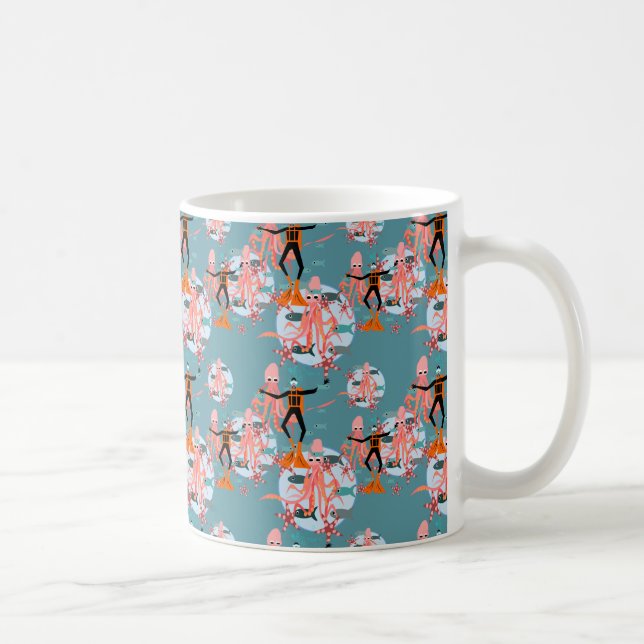 Deep sea diving mug, perfect for divers. coffee mug (Right)