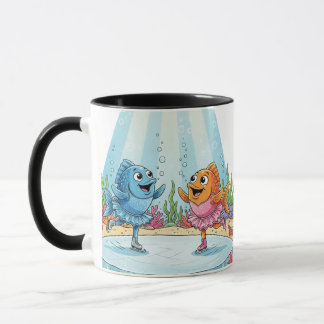 Deep Sea Figure Skating: Sparkling Fish Ballerina Mug