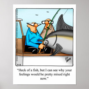 Deep Sea Fishing Humour Poster