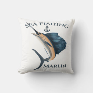 Deep Sea Fishing Marlin Cushion