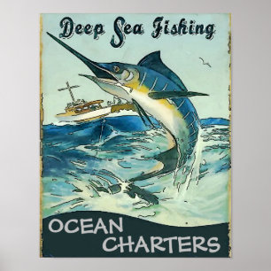 Deep Sea Fishing Poster