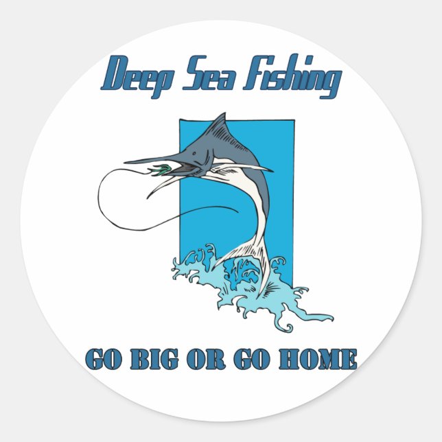 Deep Sea Fishing Sticker (Front)