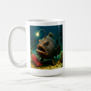 Deep Sea Glow: The Anglerfish Coffee Mug
