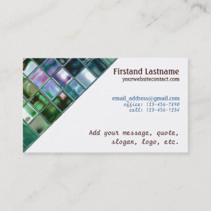Deep Sea Liquid Mosaic Tile Art Business Card