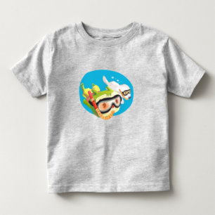 Deep Sea LOVE: Iron T & Smile Pup Snorkelling Toddler T-Shirt