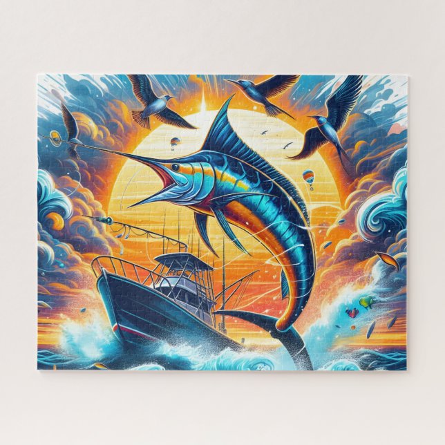 Deep Sea Marlin Jigsaw Puzzle (Horizontal)