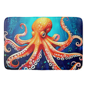 Deep Sea Octopus Glow Design Bath Mat