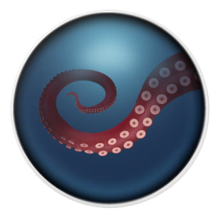 Deep Sea Octopus Steampunk Nautical Fantasy Ceramic Knob