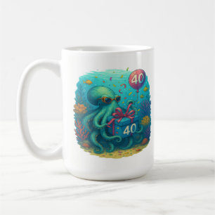 Deep Sea Party: 40th Birthday Octopus Mug