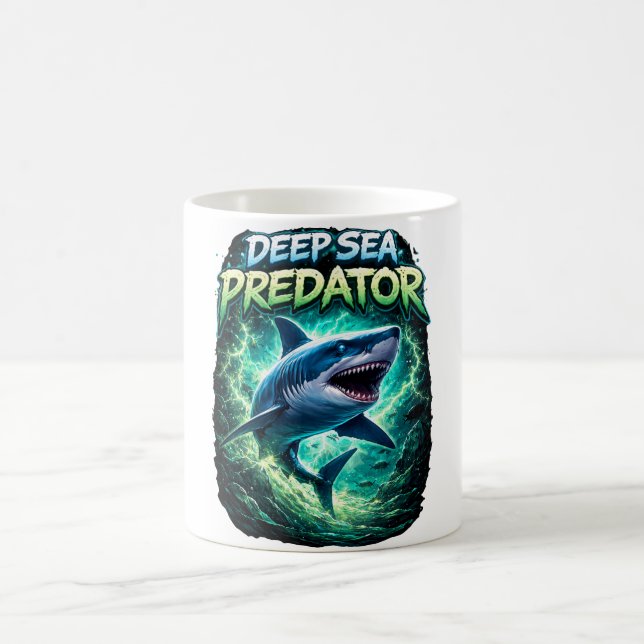 Deep sea predator shark coffee mug (Center)