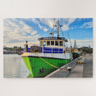 Deep sea trawler fishing vessel in port jigsaw puzzle