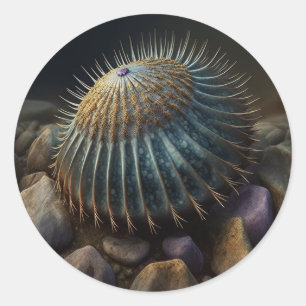 Deep Sea Urchin Classic Round Sticker