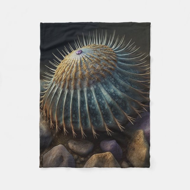 Deep Sea Urchin Fleece Blanket (Front)