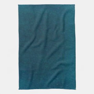 Deep Sea Watercolor - Dark Teal Blue and Aqua Tea Towel