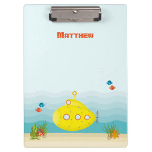 Deep Sea Yellow Submarine Clipboard